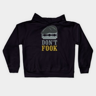 Don't Fook Newsboy Razor Kids Hoodie